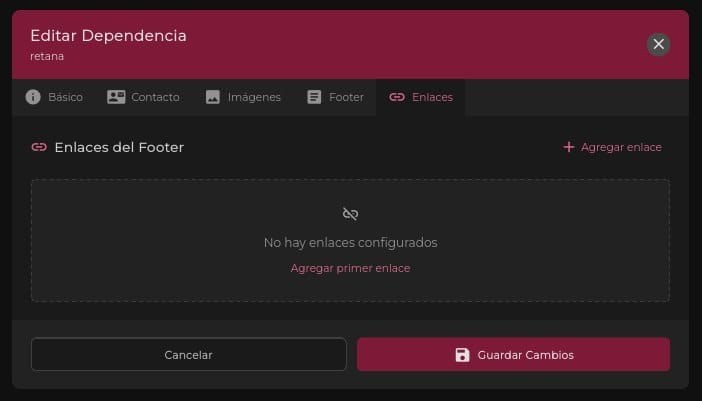 Enlaces del pie de página