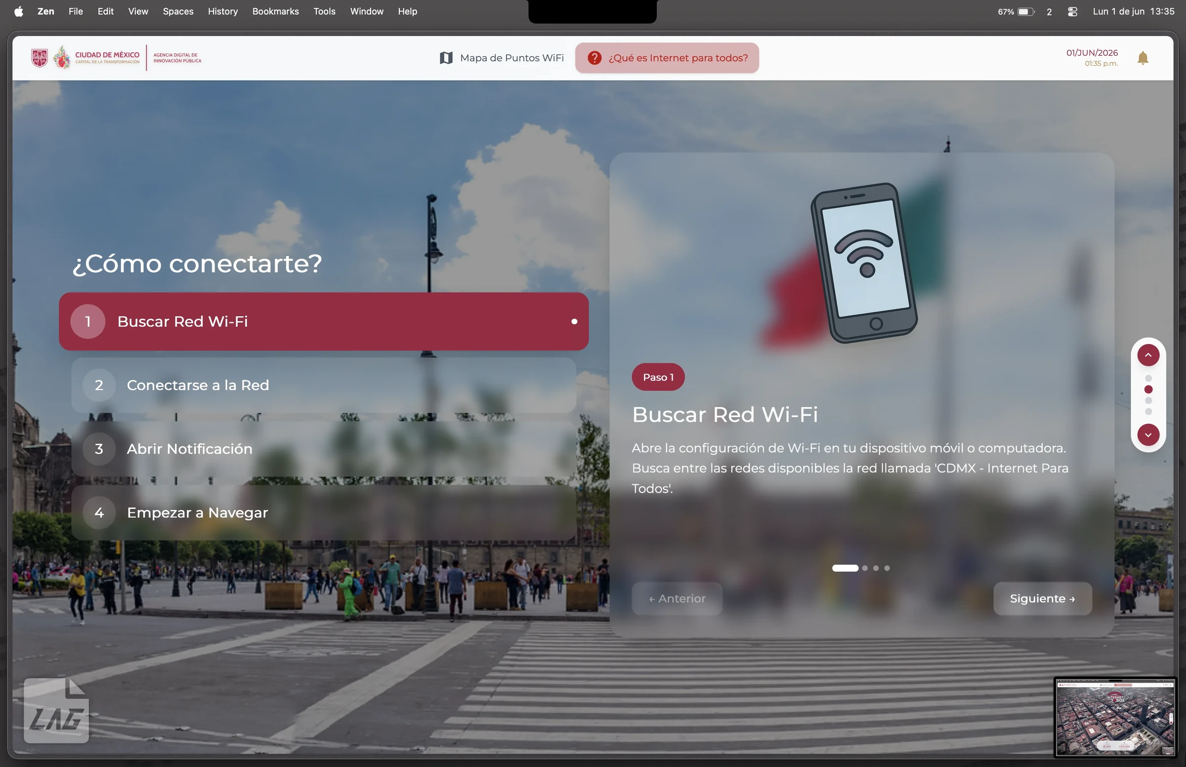 Cómo conectarse, paso 1: buscar la red WiFi