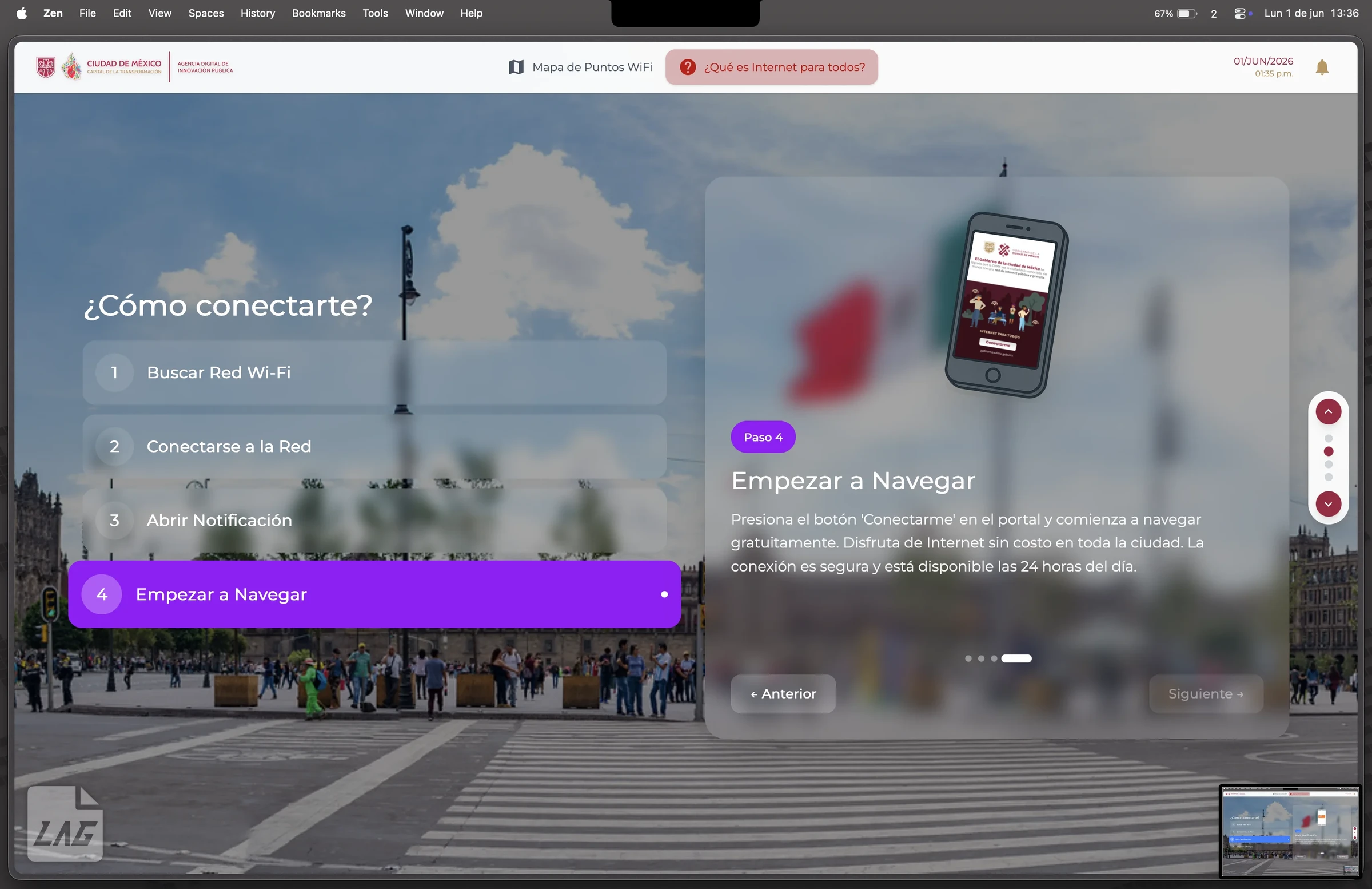 Paso 4: empezar a navegar, gratis y sin límite de horario