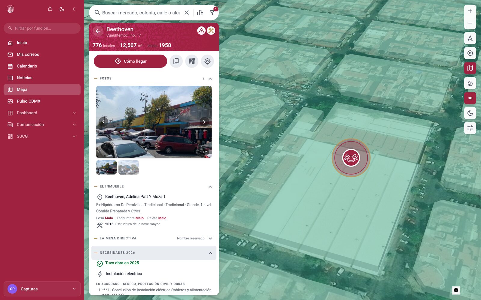 Ficha de un mercado