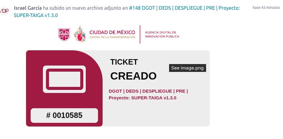 Aviso de despliegue de SuperTaiga v1.3.0