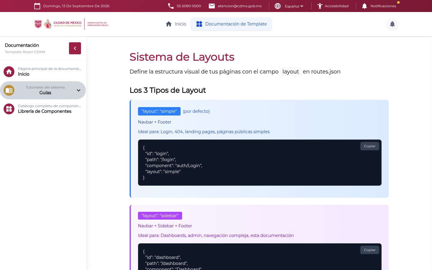 Sistema de layouts